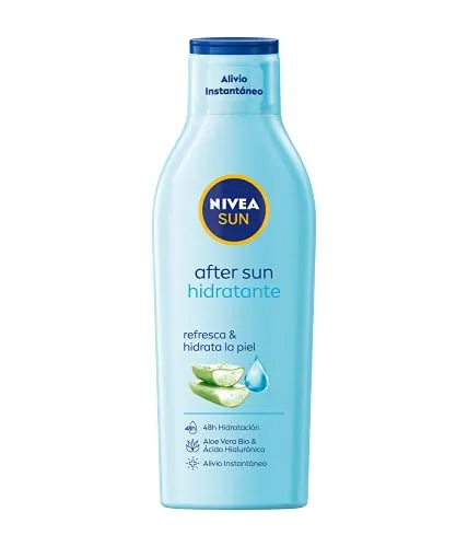 NIVEA SUN After Sun Feuchtigkeitscreme, (1 x 400 ml), beruhigende Lotion zur Hautpflege nach Sonneneinstrahlung, Hautpflege mit Aloe vera