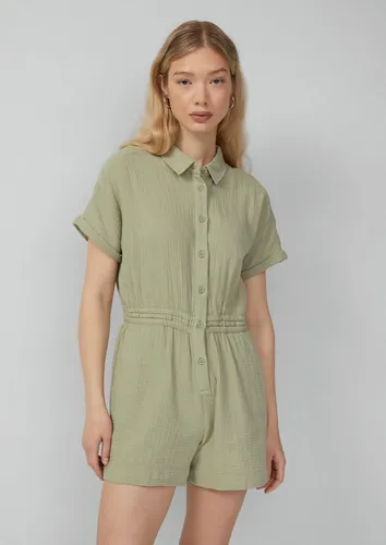 QS Jumpsuit Overall Musselin-Overall mit Elastikbund in der Taille