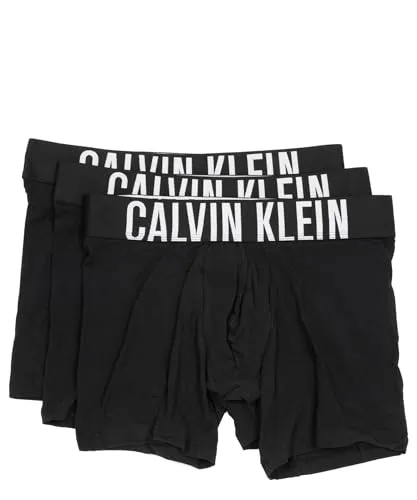 Calvin Klein Herren 3er Pack Boxer Briefs Unterwäsche, Schwarz - Herren-Boxershorts im praktischen 3er Set, ideal für Alltag und Sport mit hohem Tragekomfort durch elastischen Stoff und minimalistisches Design.