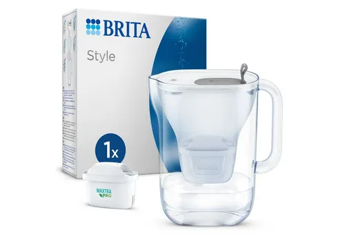 BRITA Wasserfilter Karaffe Style mit Maxtra Pro Filterkartusche - Filterkategorie: Tischwasserfilter, umweltfreundlich mit Recyclingoption für gebrauchte Kartuschen und inkl. MAXTRA PRO für optimalen Geschmack.