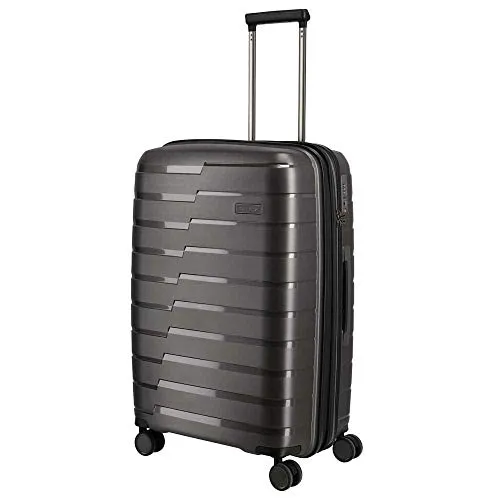 travelite 4-Rad Koffer M mit Dehnfalte und TSA Schloss - Koffer Größe M, 67 cm, 71 Liter (erweiterbar auf 82 Liter), leicht und funktional mit coolem Look, ideal für sichere Reisen dank integriertem TSA Schloss.