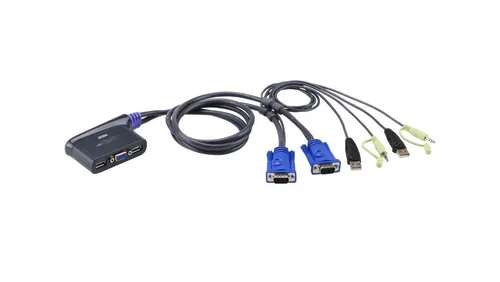 Aten Kabelkowy przełącznik KVM 2 port USB VGA Audio 0,9m von ATEN