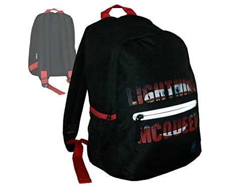 Cars Rucksack Kindergarten Klein Reebok Disney Lightning McQueen Kinderrucksack mit Fronttasche Schwarz 33x23x12cm (ca.10 Liter)