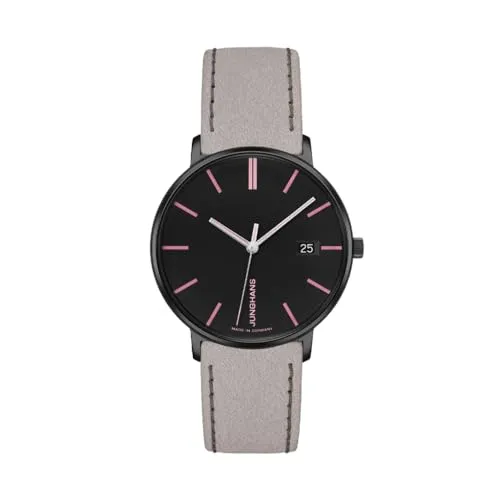JUNGHANS Damenuhr Form Grau/Schwarz 47/4256.00 von Junghans