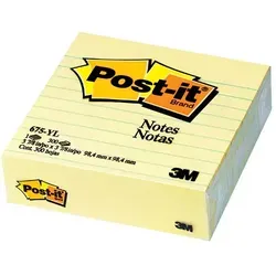 Post-it Haftnotizen XL 100 x 100 mm gelb - 200 Blatt - Sonstige, praktische und haftstarke Notizen in leuchtendem Gelb für effizientes Organisieren und Erinnern.