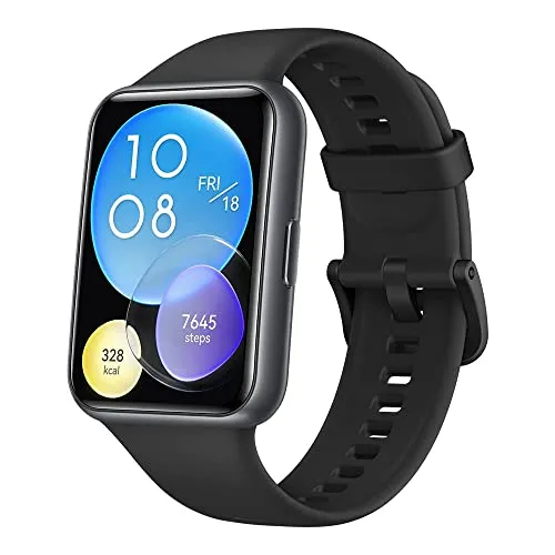 HUAWEI Watch FIT 2 Smartwatch, 1,74 Zoll FullView-Display, Blautooth-Anrufe, Gesundheitsmanagement, Lange Akkulaufzeit, SpO2-Erfassung, +6 Monate erweiterte Garantie, Schwarz