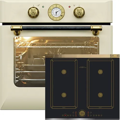 Retro Elektro Backofen Kaiser EH 6432ElfBE Autark +Induktionskochfeld 60 cm