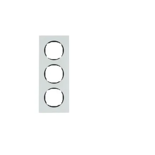Berker Abdeckrahmen R.8, 3-fach (polarweiß / Glas)