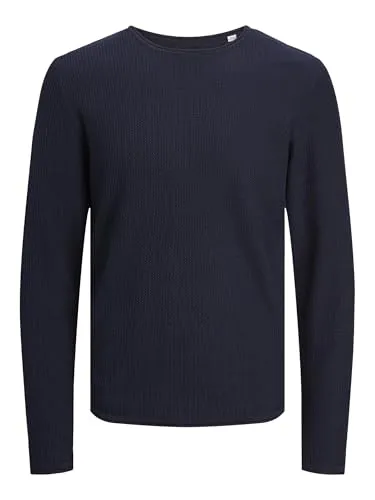 JACK & JONES Herren Jjecooper Knit Crew Neck Noos Strickpullover, Mood Indigo,XS