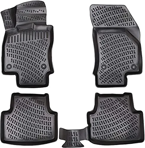 Design 3D Gummimatten Set für Ford Edge II ab 2015 - Fußmatten mit perfekter Passform für Ford Edge II, extra hoher 5cm Rand schützt nachhaltig vor Schmutz und Flüssigkeiten. Pflegeleicht und langlebig dank hochwertigem TPE Material.