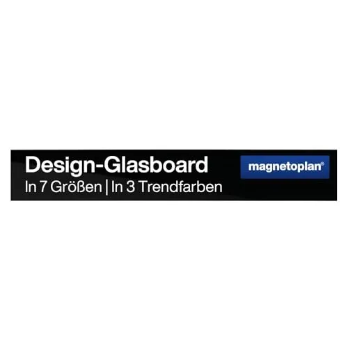 magnetoplan 13400012 Design-Glasboards, magnetisch, 100x600mm, tief-schwarz
