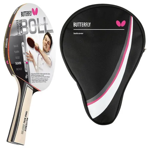 Timo Boll Silber 85015 Tischtennisschläger mit Drive Case von Butterfly