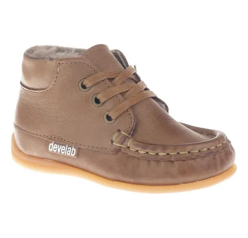 develab Lauflerner aus weichem Leder in Braun - Größe 22 - Babyschuhe aus hochwertigem, weichem Leder für optimalen Komfort und Unterstützung beim Laufenlernen.
