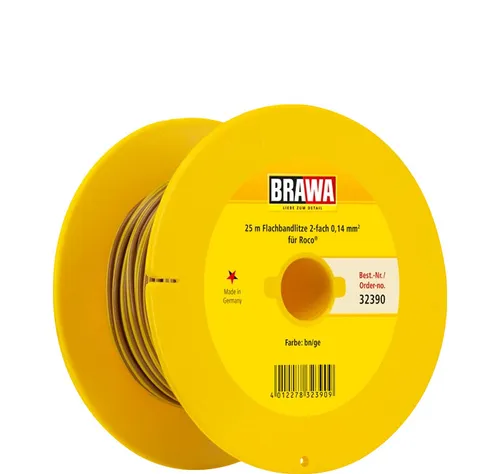 BRAWA 32390 Doppellitze 0,14mm² 25m br/ge von BRAWA