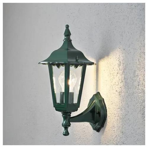 Wandleuchte Firenze, grün, klares Glas in grün von Konstsmide