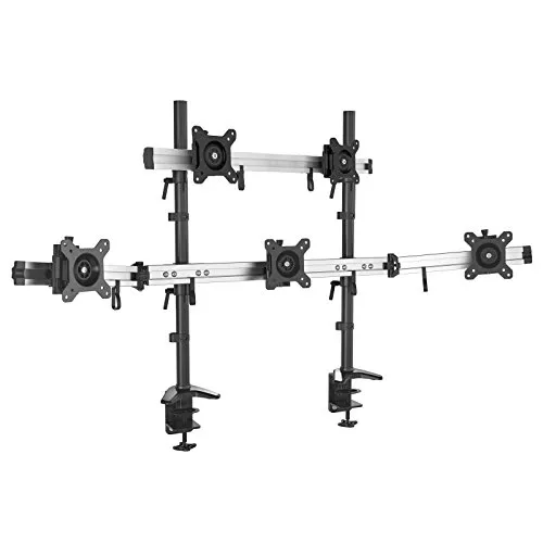 5-Fach-Monitor Halterung MP235C-N - Monitor-Halterungen & -Ständer, flexibel einstellbar für 15-27 Zoll Bildschirme und ideal für ein organisiertes Arbeitsumfeld.