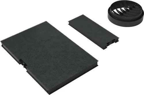 Bosch DWZ0AK0T0 Set De Recycl Standard - Dunstabzugshauben-Zubehör mit Aktivkohlefilter und Diffusor für kaminlosen Betrieb – ideal für eine effiziente Luftreinigung in Ihrer Küche.