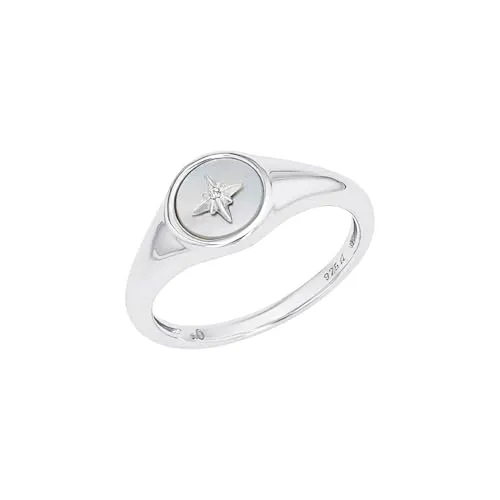 s.Oliver Ring 925 Sterling Silber Damen mit Zirkonia und Perlmutt - Eleganter Damenring aus 925 Sterling Silber, veredelt mit Perlmutt und Zirkonia. Kommt in einer schönen Schmuck Geschenk Box – der perfekte Begleiter für jeden Anlass.
