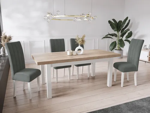 WFL Group Esstisch Sonoma Eiche, Ausziehbar - Esstisch aus Holzwerkstoff in Sonoma Eiche, ausziehbar auf 240 cm, ideal für bis zu 10 Personen. Modernes Design für jeden Essbereich, nachhaltig in der EU produziert.