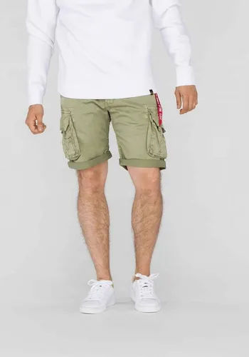 Alpha Industries Crew Short - Shorts für Männer in light olive - Wanderhosen aus 98% Baumwolle und 2% Elastan, ideal für Komfort und Bewegungsfreiheit bei Outdoor-Aktivitäten.