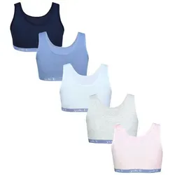 TupTam Bustier TupTam Mädchen Bustier mit breiten Trägern 5er Pack blau|bunt|grau|rosa 134/140