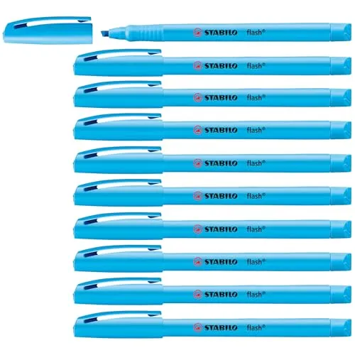 STABILO - Textmarker - flash - 10er Pack - blau