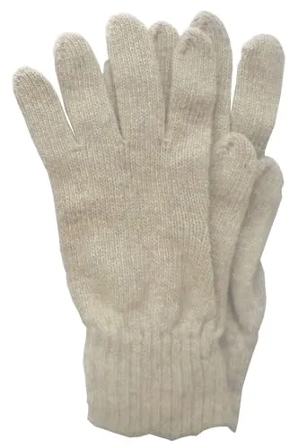 Mississhop 381 Feinstrick Kaschmir-Gemisch Beanie Mütze Slouch/XXL Schal/Handschuhe Beige Einheitsgroesse Handschuhe