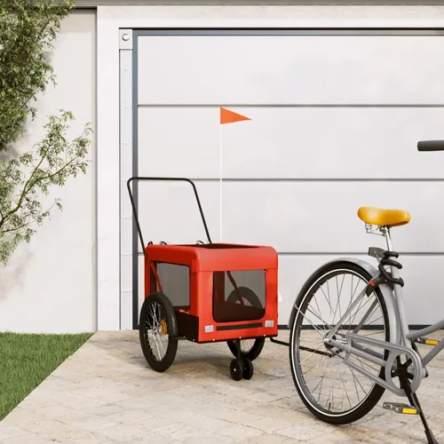 Maison Exclusive Fahrradanhänger für Hunde – Orange und Schwarz