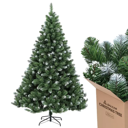Salcar Künstlicher Weihnachtsbaum 210 cm mit Schnee