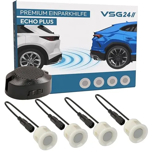 VSG24 Premium Einparkhilfe hinten – PDC Parksensoren für einfaches Nachrüsten - Einparkhilfen – Zuverlässiger PDC Nachrüstsatz mit leichtem Stecksystem für einfache Montage. Der akustische Rückfahrwarner sorgt für sicheres Einparken ohne Stress.