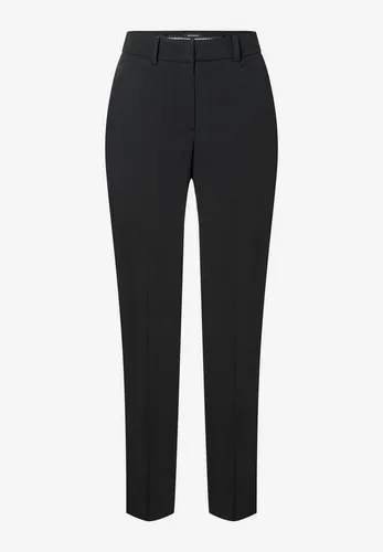MORE&MORE Bügelfaltenhose HEDY - Elegante schwarze Faltenhose in Größe 44 - Stoffhose mit High Waist und edlen Bügelfalten, perfekt für stilvolle Anlässe und Büro-Outfits.