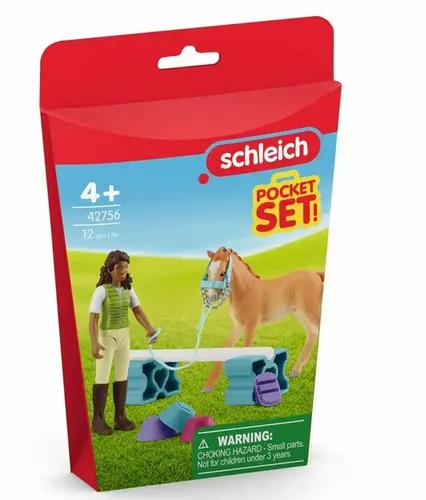 SCHLEICH 42756 HORSE CLUB TRAININGSSET FÜR FOHLEN POCKETSET NEU OVP