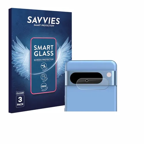 3x Savvies Schutzglas für Google Pixel 8 Pro (NUR Kameraschutz) Panzer Folie