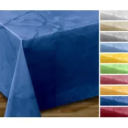Beautex Tischdecke Wachstuchtischdecke abwischbar, Gartentischdecke Marmorstein (1-tlg) blau Eckig | 120 cm x 140 cm