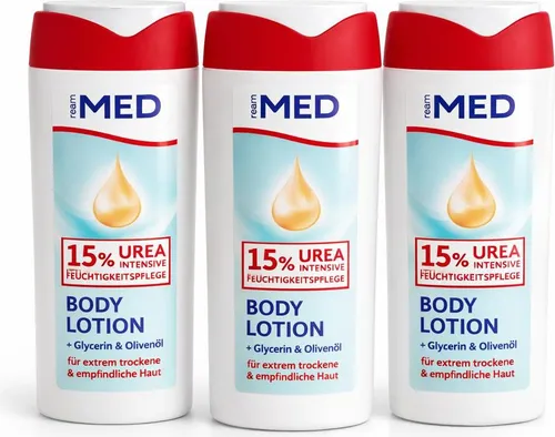 3x200 ml Ream MED Body Lotion Urea 15%