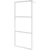 vidaXL Begehbare Duschwand 90x195 cm - Modernes Design mit ESG-Glas - Duschkabinen mit voll mattiertem ESG-Glas, minimalistische Ästhetik und einfache Reinigung für Ihr Badezimmer.