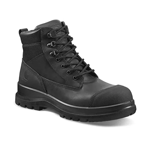 Carhartt Herren Detroit Rugged Flex® Sicherheitsstiefel Schwarz 42 - Herren-Stiefel mit glasfaserverstärktem Zehenbereich und Rugged Flex-Technologie für optimale Bewegungsfreiheit. Die Vibram-Sohle bietet hervorragenden Halt und Abriebfestigkeit.