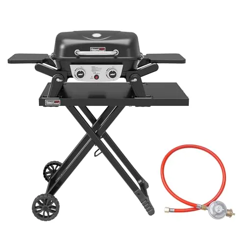 Royal Gourmet Tragbarer 2-Brenner Gasgrill - Grill & BBQ: 5 kW Hochleistungs-Gasgrill mit großem Grillrost für vielseitige Grillmöglichkeiten, ideal für Balkon, Terrasse und Camping.
