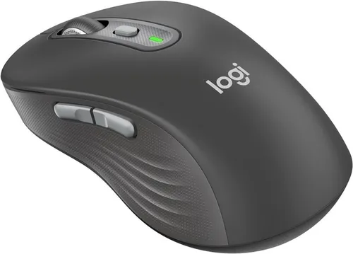 LOGITECH Signature Plus M750 L kabellose Maus, Graphite - PC Maus ohne Kabel mit SmartWheel-Technologie für präzises und schnelles Scrollen. Genießen Sie leises Klicken und stundenlangen Komfort dank ergonomischem Design und anpassbaren Seitentasten.