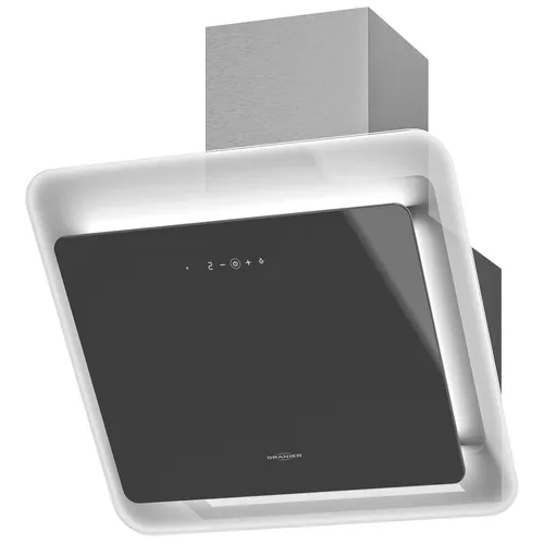 Oranier kleine schwarze schräge Umluft Glas Wandhaube 60 cm Savina