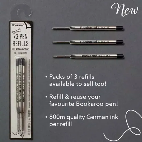 Bookaroo Długopis - czarne wkłady 3szt IF 5035393431907