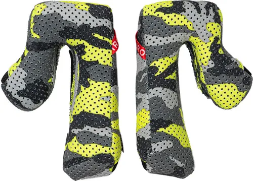 Tarnfarbene gelbe Wangenpolster für den Airoh Aviator 3 Helm in Größe M