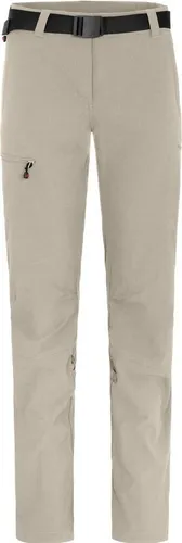 Bergson HYDRYS Damen Wanderhose - Pflegeleichte Outdoorhose, vielseitig, beige - Die Bergson HYDRYS Damen Wanderhose vereint Funktionalität und Tragekomfort für Outdoor-Aktivitäten. Mit Krempelbein-Funktion und schnelltrocknendem Material ist sie ideal für wechselnde Temperaturen und bietet optimale Bewegungsfreiheit.