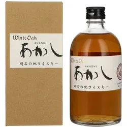 Akashi Blended Whisky - Japanischer Whisky, gereift in amerikanischer Eiche, kraftvoll und würzig mit holzigen Noten – ein Meisterwerk der Eigashima-Brennerei.