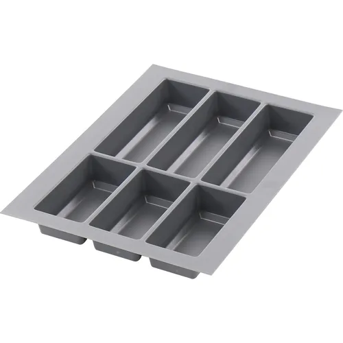 Agoform Besteckeinsatz Classico kürzbar 490x340x50,5mm, Kunststoff schiefergrau