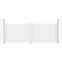 Produktbild Casanoov Flügeltor Eiger 300x115cm mit 2 Pfosten H.166cm