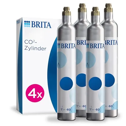 BRITA Universal CO2-Zylinder für Wassersprudler – 60l Sprudelwasser pro Füllung - Wassersprudler Zubehör: Mit dem BRITA CO2-Zylinder verwandelst Du Leitungswasser in frisches Sprudelwasser und sparst Dir das Schleppen schwerer Flaschen.