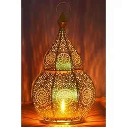 Orientalische Laterne Windlicht Anaram gold