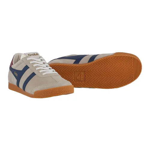 Gola Elan Sneaker Men bone/navy/red ochre (CE) 10 - Freizeitschuhe & Sneaker für Herren, aus hochwertigem Wildleder mit nostalgischem 70er Jahre Design und optimalem Komfort für den Alltag