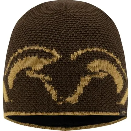 Blaser Pearl Beanie – Wärmende Unisex-Strickmütze mit Fleece‑Stirnband und Argali‑Logo‑Jacquard – One Size, aus Woll‑Poly‑Mix (DE/NL/SE/PL, Alphanumerisch, Einheitsgröße, Brown)